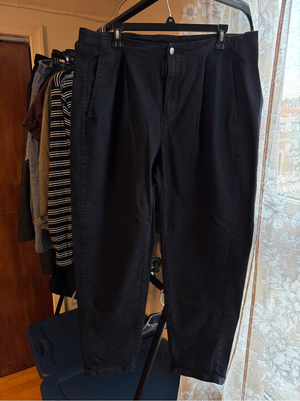 EUC Eileen Fisher Organic Denim Tapered Pants | Black Jeans | Women’s Plus 18